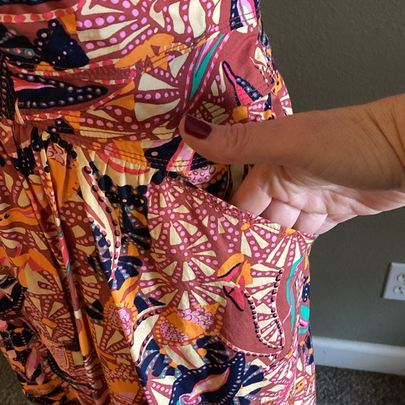 A.L.C. Adelle Tiered Printed Cotton-Poplin Halter Maxi Dress In Russet sz12 - Picture 4 of 8